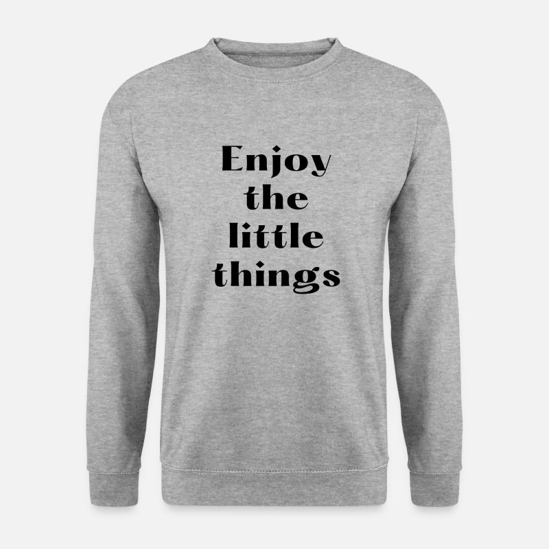 enjoy - Unisex Pullover - Weißgrau meliert