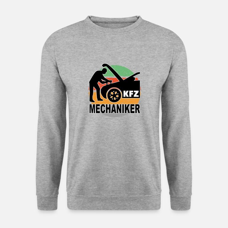 KFZ Mechaniker Automechaniker - Unisex Pullover - Weißgrau meliert