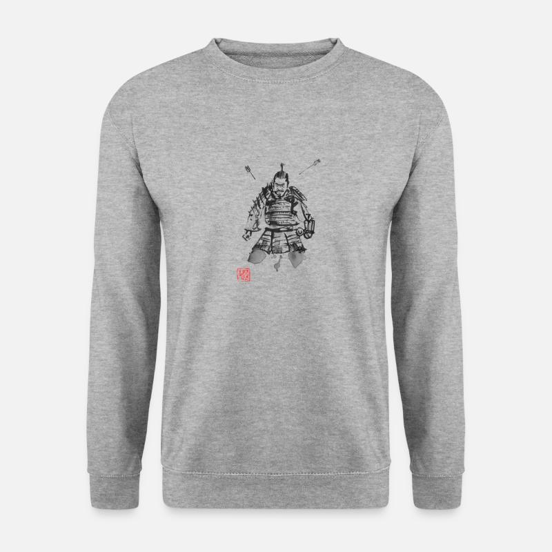 Samurai-Ziel - Unisex Pullover - Weißgrau meliert