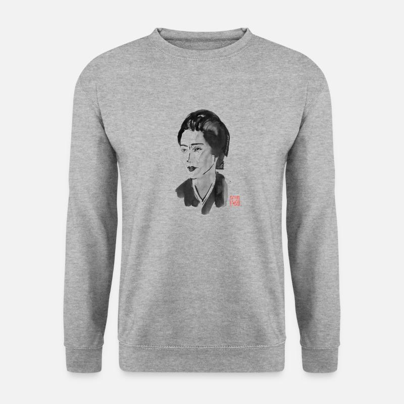 Geisher-Liebhaber - Unisex Pullover - Weißgrau meliert