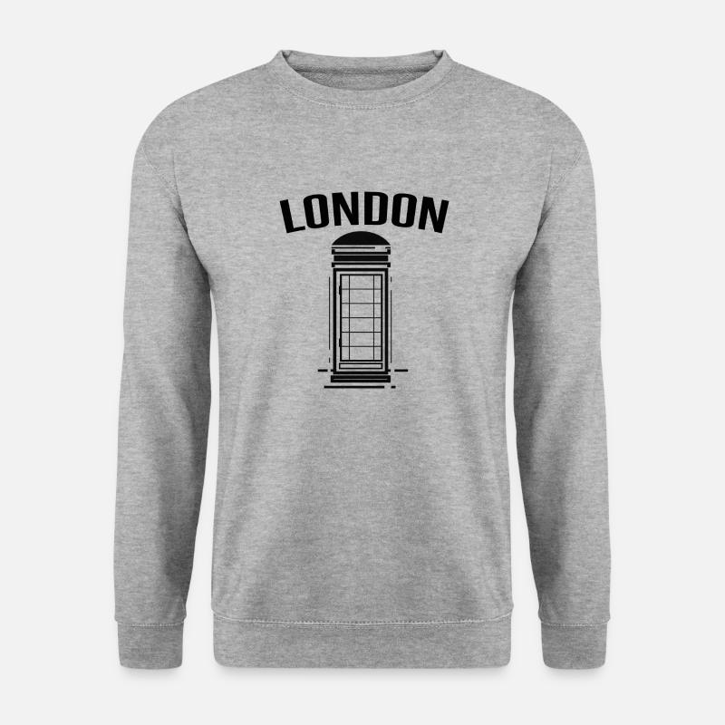 London Bus - Unisex Pullover - Weißgrau meliert