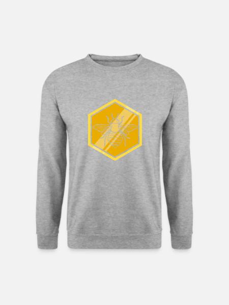 Honey Beekeeper Köstliches Honigessen - Unisex Pullover - Weißgrau meliert