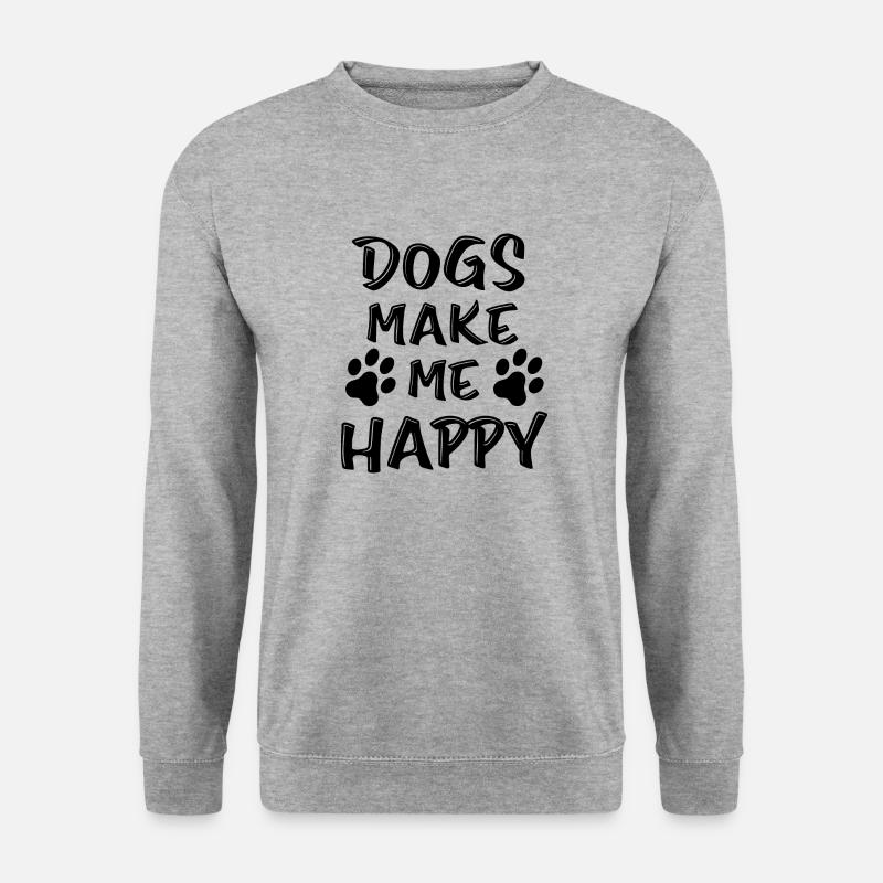 Hund Dog - Unisex Pullover - Weißgrau meliert