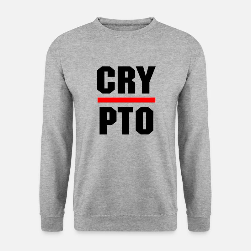 Bitcoin Trading Crypto Aktien - Unisex Pullover - Weißgrau meliert
