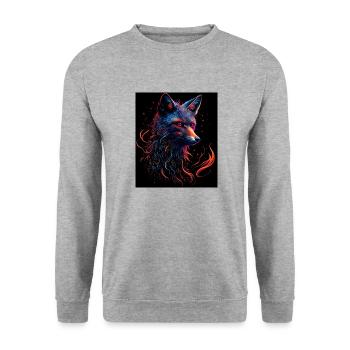foxy - Unisex Sweatshirt - salt & pepper - Front - Alina (178cm) & Michal (187cm)
