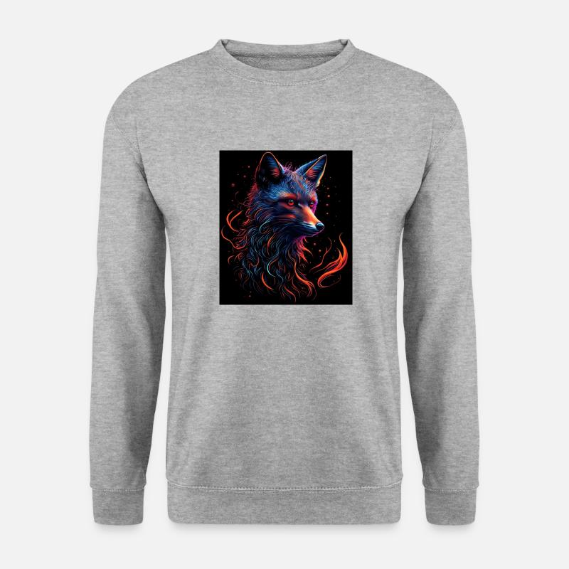 schlau - Unisex Pullover - Weißgrau meliert