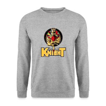 the dart Knight - Unisex Pullover - Weißgrau meliert - Vorne - Alina (178cm) & Michal (187cm)