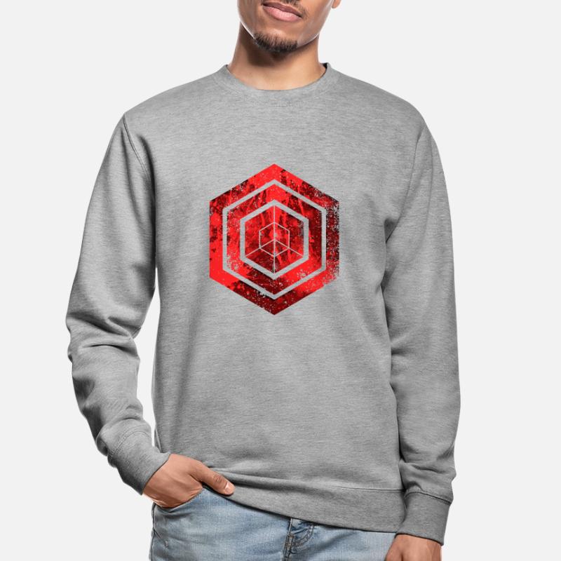 Codage géométrique du programmeur de programmation hexagonale Sweat-shirt Unisexe