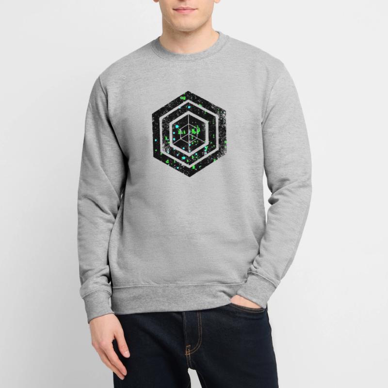 Codage géométrique du programmeur de programmation hexagonale Sweat-shirt Unisexe