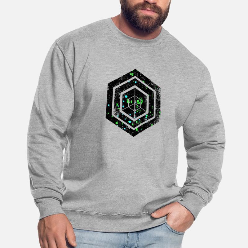 Codage géométrique du programmeur de programmation hexagonale Sweat-shirt Unisexe