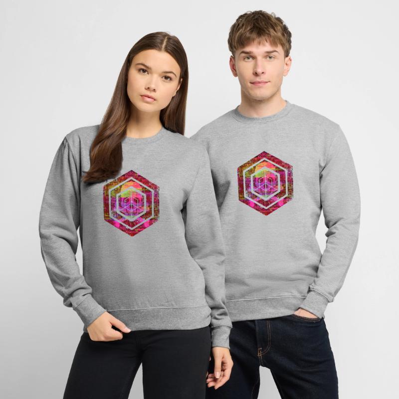 Codage géométrique du programmeur de programmation hexagonale Sweat-shirt Unisexe