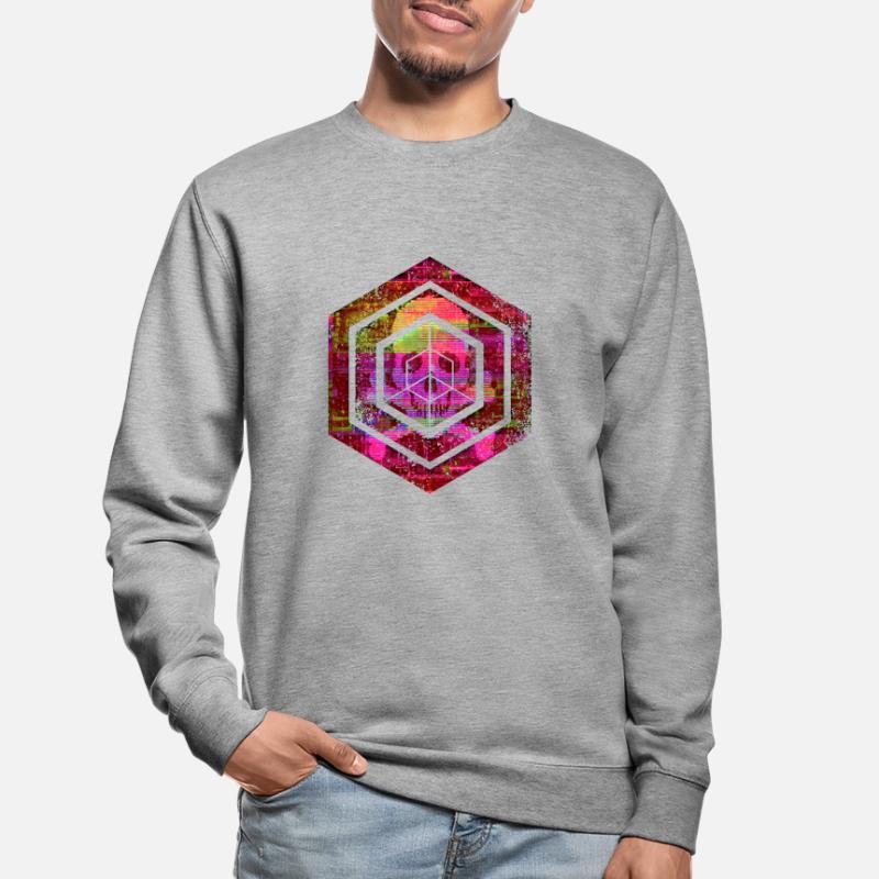 Codage géométrique du programmeur de programmation hexagonale Sweat-shirt Unisexe