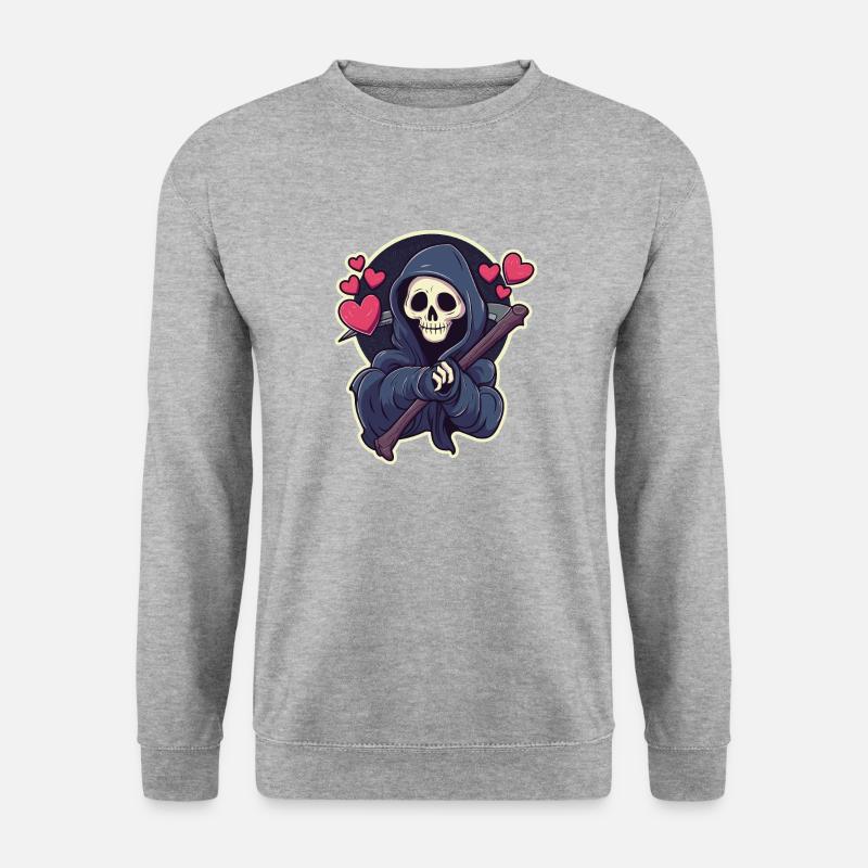 Grim Reaper - Unisex Pullover - Weißgrau meliert