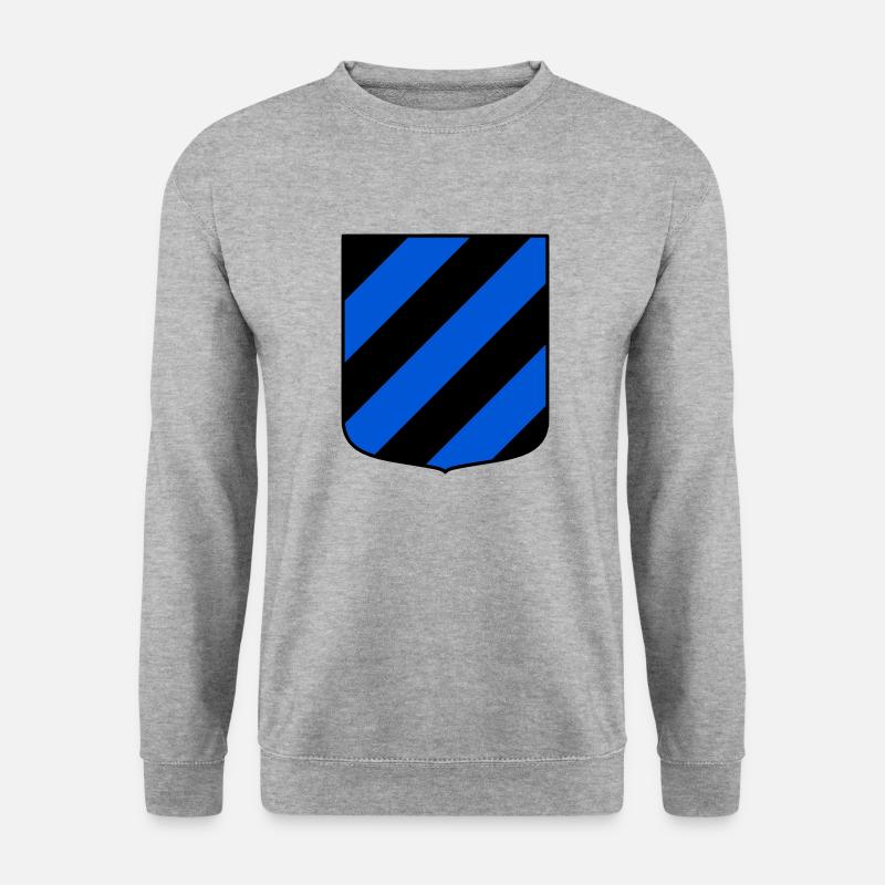 Dunkelblau - Unisex Pullover - Weißgrau meliert