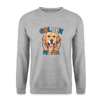 Golden Mama Golden Retriever Dogs Dog Wilsigns - Unisex Sweatshirt - salt & pepper - Front - Alina (178cm) & Michal (187cm)