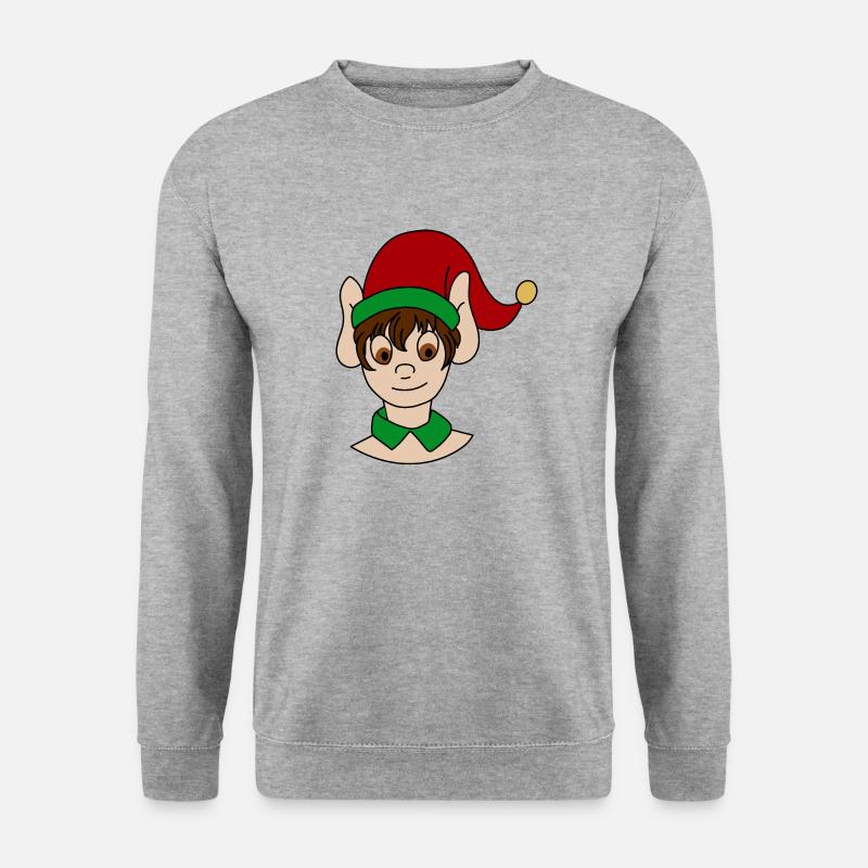Weihnachtself - Unisex Pullover - Weißgrau meliert