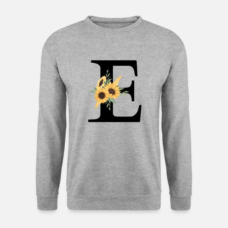 Sonnenblume Blumen E-Brief - Unisex Pullover - Weißgrau meliert