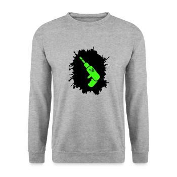 Drill Blobs Craftsman - Unisex Sweatshirt - salt & pepper - Front - Alina (178cm) & Michal (187cm)