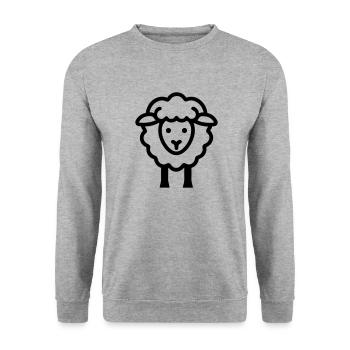 sheep - Unisex Sweatshirt - salt & pepper - Front - Alina (178cm) & Michal (187cm)