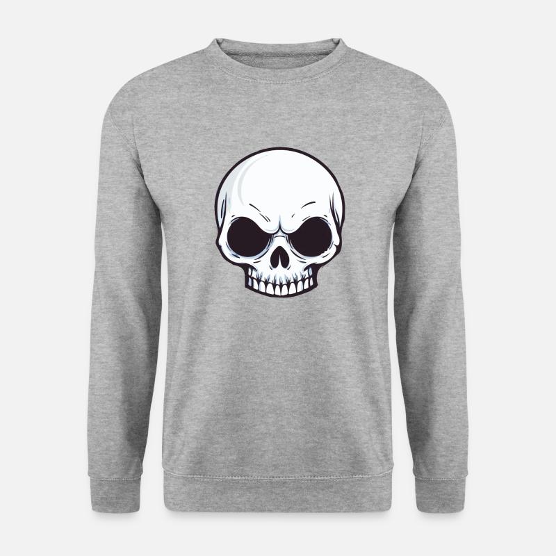 skull head - Unisex Sweatshirt - salt & pepper