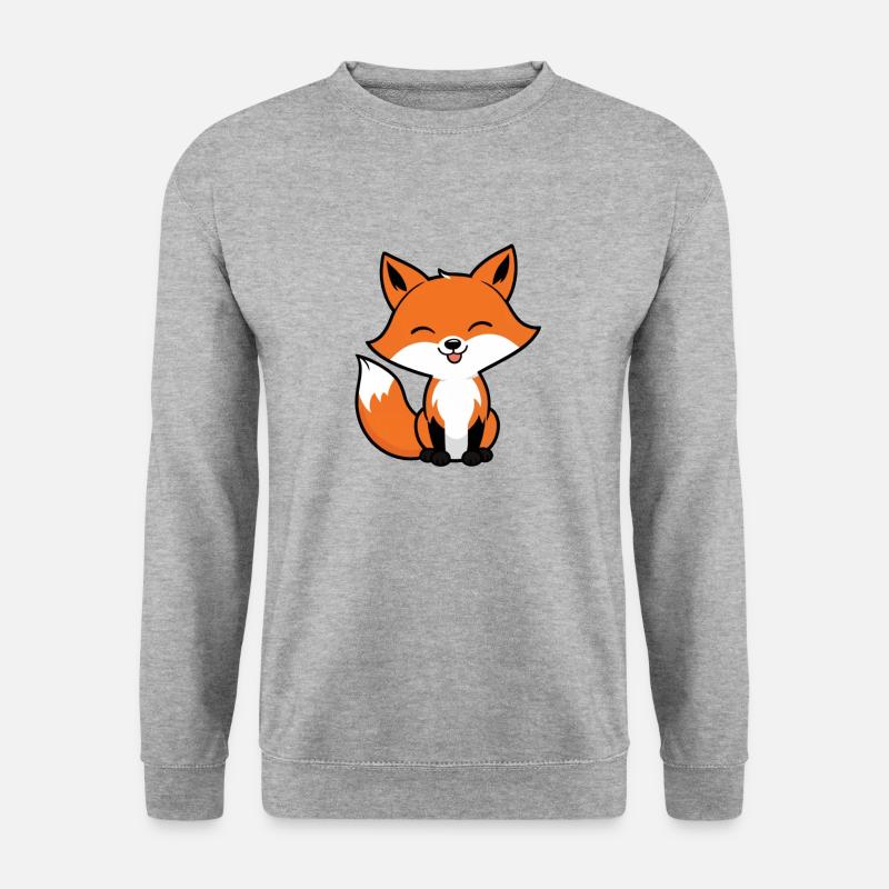 süßer Fuchs - Unisex Pullover - Weißgrau meliert