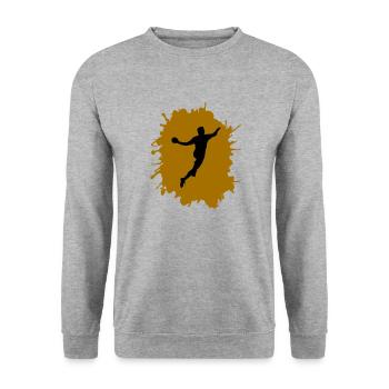 Éclaboussures de handball - Sweat-shirt Unisexe - gris chiné - Devant - Alina (178cm) & Michal (187cm)