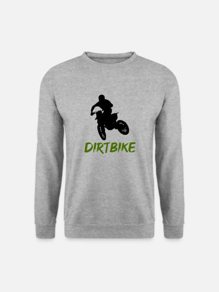 dirtbike - Unisex Pullover - Weißgrau meliert