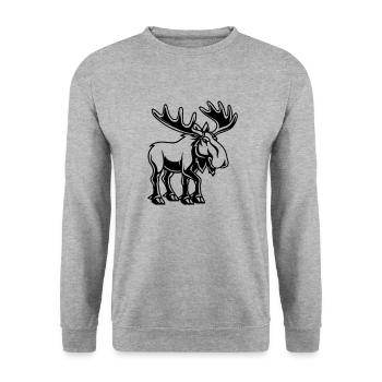 élan - Sweat-shirt Unisexe - gris chiné - Devant - Alina (178cm) & Michal (187cm)