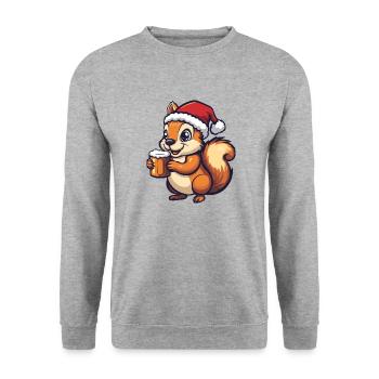 Bière de Noël Squirrel - Sweat-shirt Unisexe - gris chiné - Devant - Alina (178cm) & Michal (187cm)