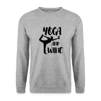 Yoga Meditation Spa Namaste - Unisex Sweatshirt - salt & pepper - Front - Alina (178cm) & Michal (187cm)