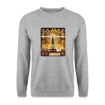 100 ans de diffusion à la radio - Sweat-shirt Unisexe - gris chiné - Devant - Alina (178cm) & Michal (187cm)