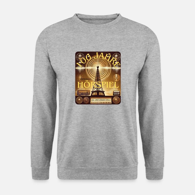 100 ans de diffusion à la radio - Sweat-shirt Unisexe - gris chiné