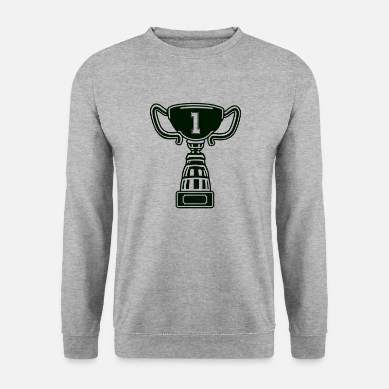 pokal 1 - Unisex Pullover - Weißgrau meliert