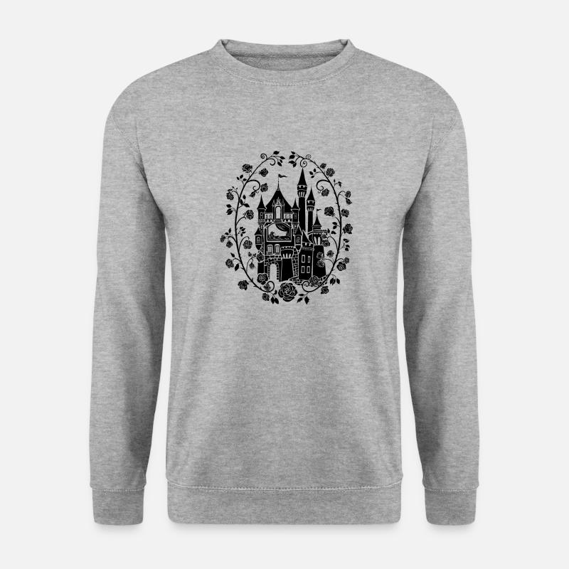 Dornröschen Schloss - Unisex Pullover - Weißgrau meliert