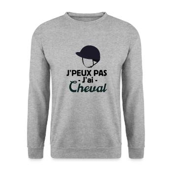 Dream Horse - Pferde - Pony - Unisex Pullover - Weißgrau meliert - Vorne - Alina (178cm) & Michal (187cm)