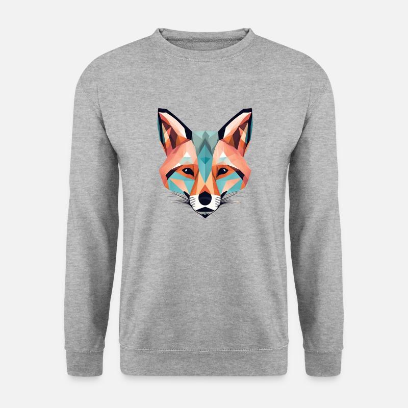 Geometric fox fox gift geometry - Unisex Sweatshirt - salt & pepper