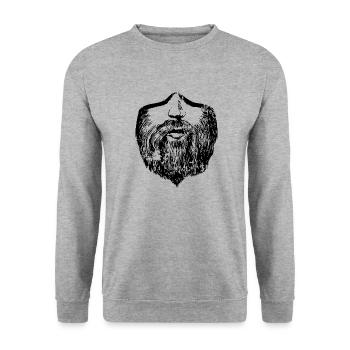 Bart - Unisex Pullover - Weißgrau meliert - Vorne - Alina (178cm) & Michal (187cm)