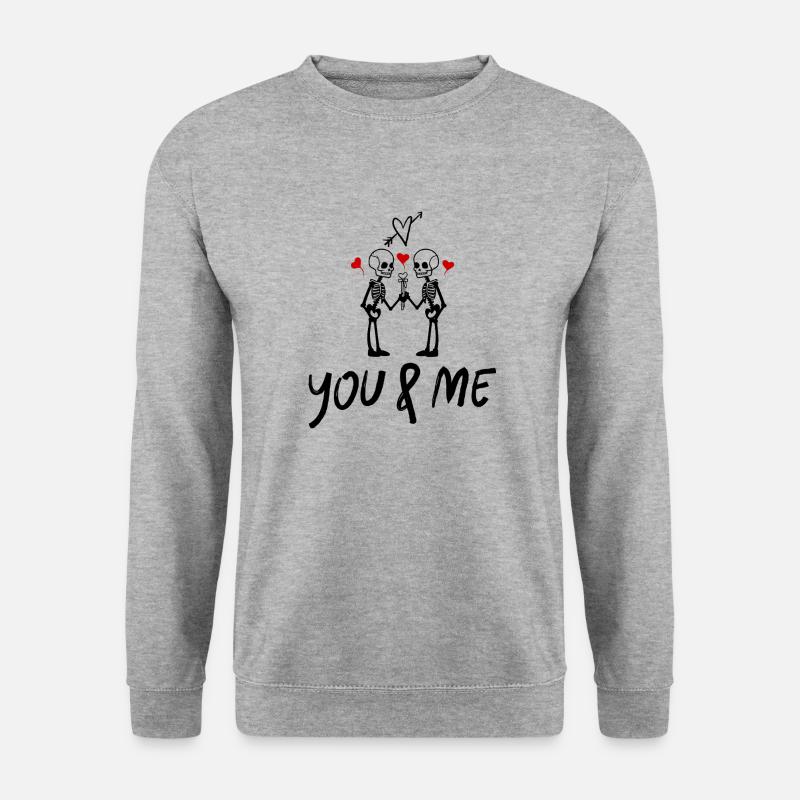 You and Me - Unisex Pullover - Weißgrau meliert
