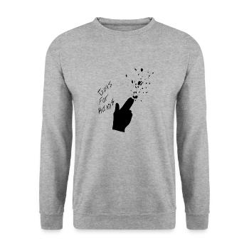 guns - Unisex Sweatshirt - salt & pepper - Front - Alina (178cm) & Michal (187cm)