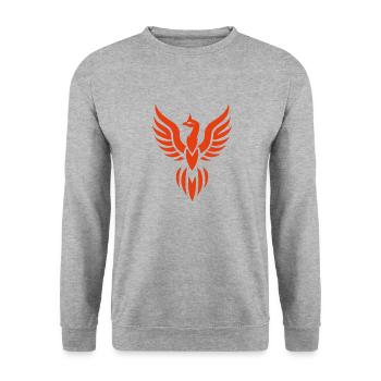 Phoenix - Unisex Sweatshirt - salt & pepper - Front - Alina (178cm) & Michal (187cm)