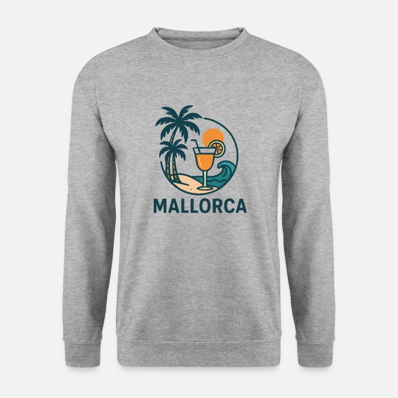 insel mallorca - Unisex Pullover - Weißgrau meliert