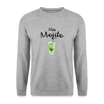 Miss Mojito - Unisex Sweatshirt - salt & pepper - Front - Alina (178cm) & Michal (187cm)