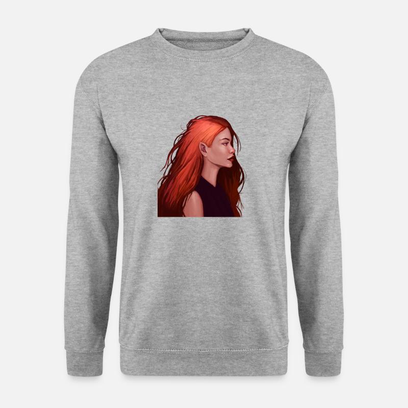 Red elf - Unisex Pullover - Weißgrau meliert