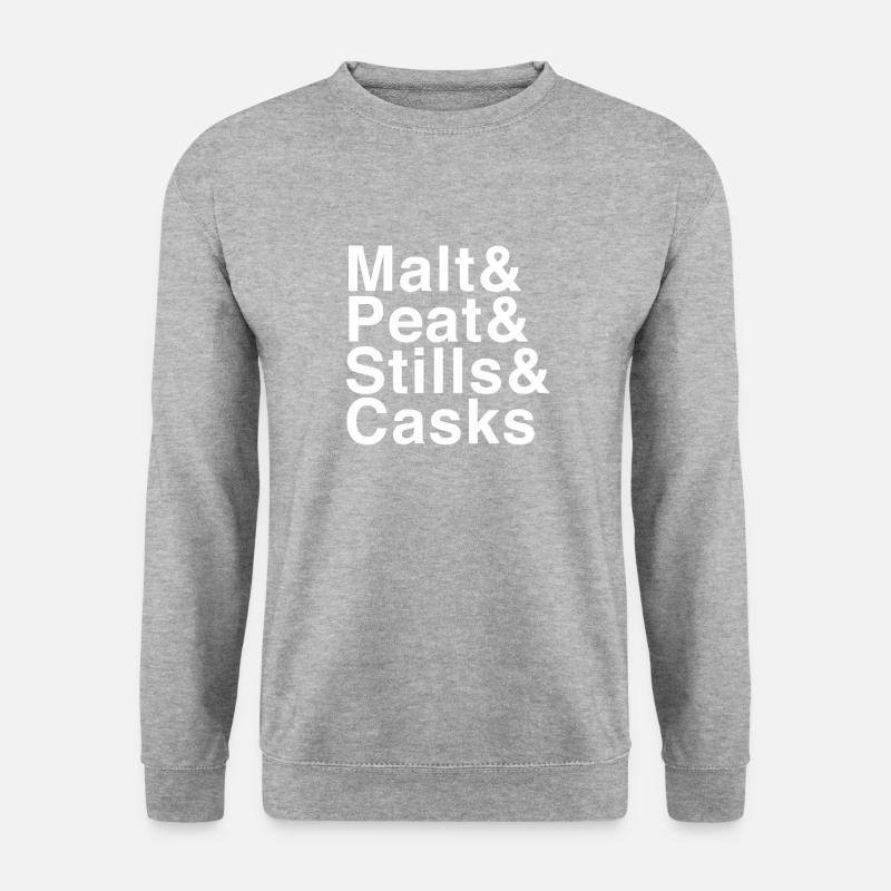 Malt & Peat & Stills & Casks - Unisex Sweatshirt - salt & pepper