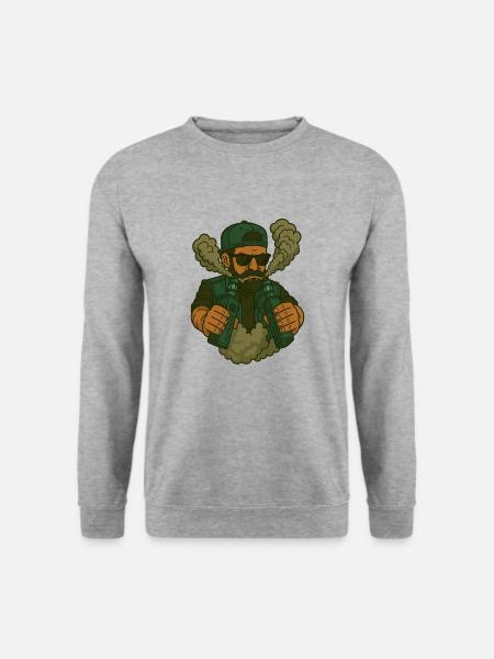 Dampfen - Unisex Pullover - Weißgrau meliert