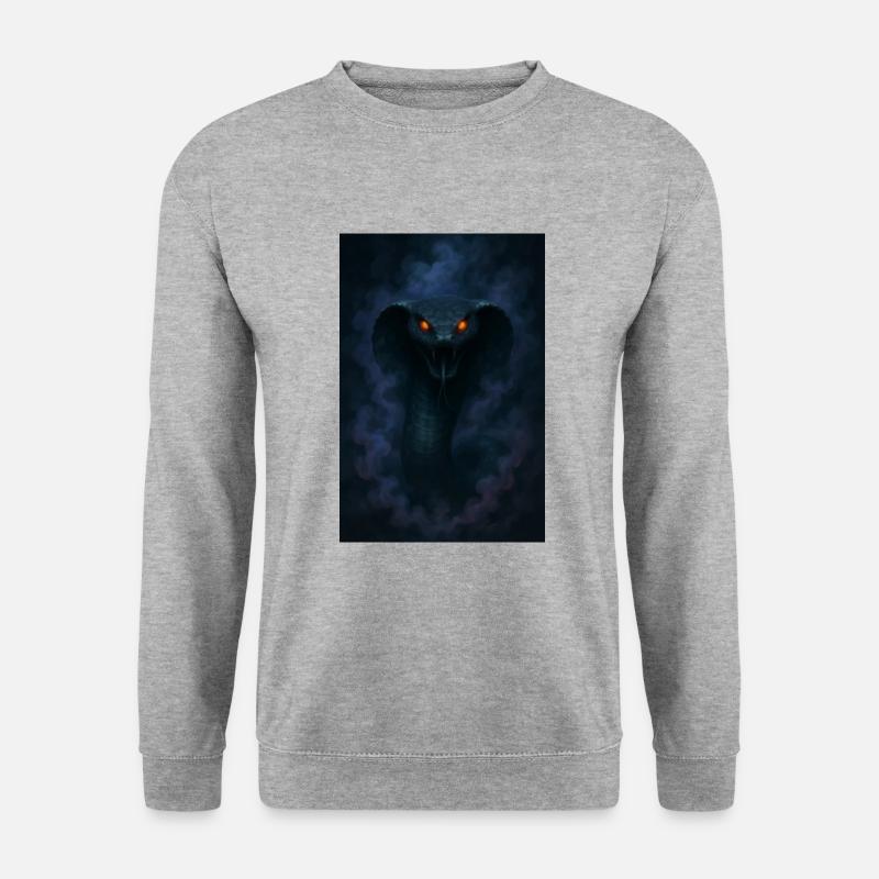 Schlange - Unisex Pullover - Weißgrau meliert
