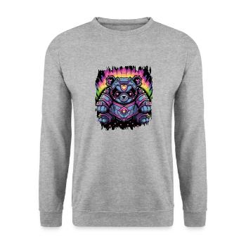 idée présente panda drôle nature chine citation - Sweat-shirt Unisexe - gris chiné - Devant - Alina (178cm) & Michal (187cm)