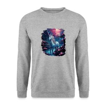 bday funky coeur hippie cadeau dictons anniversaire - Sweat-shirt Unisexe - gris chiné - Devant - Alina (178cm) & Michal (187cm)
