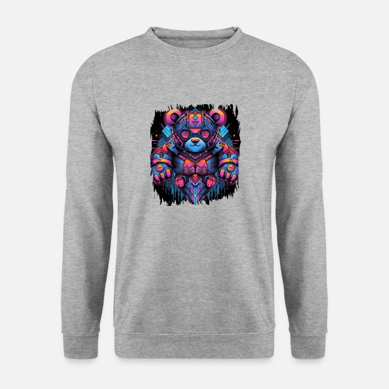 growler birthday koala grumbler funny giant panda - Unisex Pullover - Weißgrau meliert