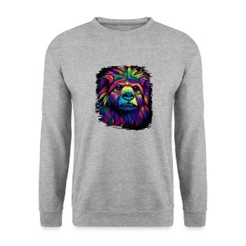 Paresseux Vêtements Chypystrie Étudiants Contrôleur Cool - Sweat-shirt Unisexe - gris chiné - Devant - Alina (178cm) & Michal (187cm)